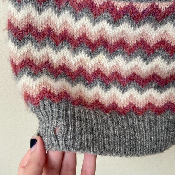 Vintage Wool Rabbit Hair Blend Grannycore Button Down Sweater Vest - Picture 5 of 9